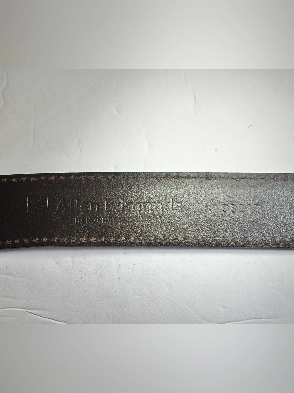 Allen Edmonds Men’s 1 1/2” Pebble Brown Genuine Leather Belt- Size 42